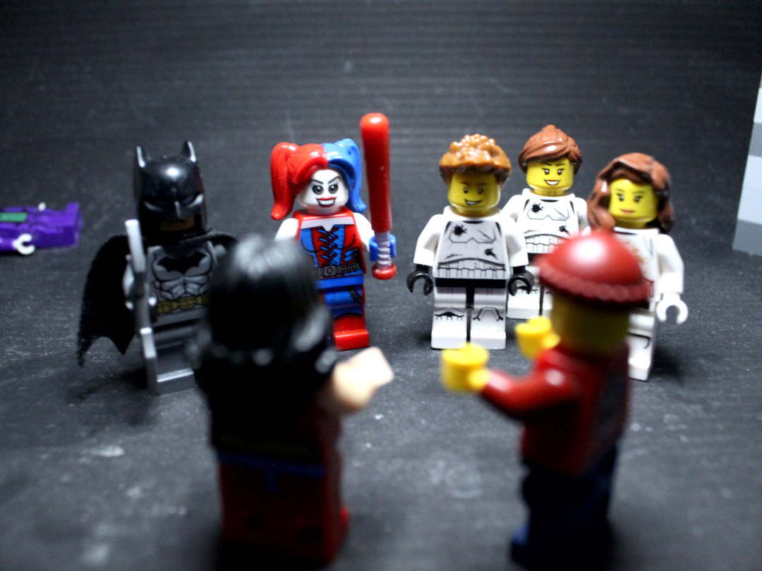 Marcus and Diana were kissing passionately.
Batman politely coughed: Ehm.. ehm... it’s all good and well. We were saved and love won but I have two questions. What are we going to do with this traitor? And aren’t we going to pursue Darth Vader?
Stormies shouted in unison: We will kill the Dark Lord. He murder many of our brothers and sisters. We want revenge.
Jessica sadly looked at Wonder Woman and her beloved. She thought of Bob, she felt very alone. She did not want to run anymore, she did not want to live. How could she after all that happened? She killed Bill.
Harley: I like it… Let’s go kill that black asthmatic.
Batman: I would join you but what are we going to do about her?
Diana looked at Jessica with kindness: You’ll go with us… you’ll live with us. I will heal you but if you ever betray us I will kill you with my bare hands.
Jessica slowly nodded.
